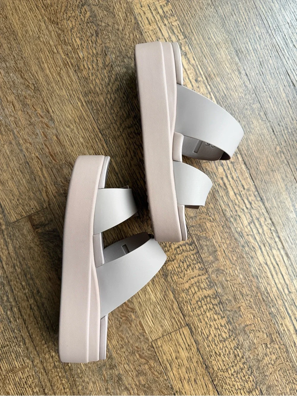 CROCS Blush Platform Wedge Slide Sandals